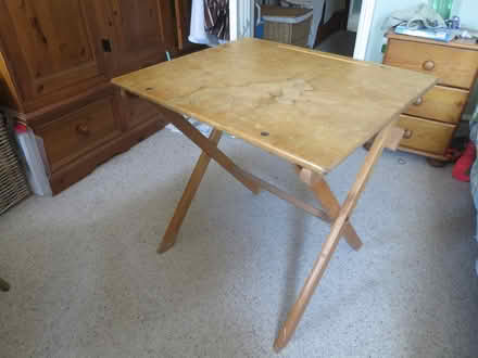 Photo of free 2 x fold up plywood wooden tables (Springbourne BH1) #1