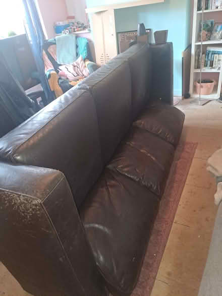 Photo of free Dark brown leather sofa (Monton M30) #2