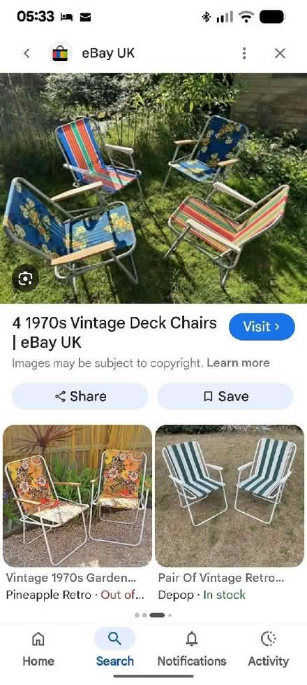 Photo of Old folding garden/deck chairs (Stocksbridge S36) #2