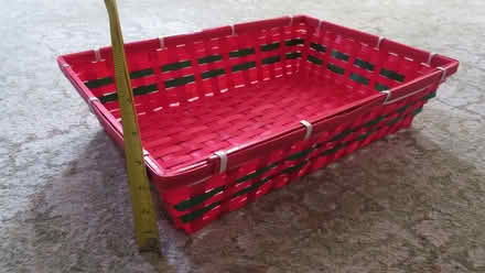 Photo of free wicker basket bright red (Addiscombe CR0) #4