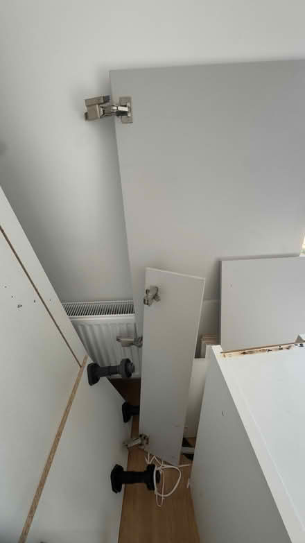Photo of free dismantled white cabinet / MDF panels (Peckham SE15) #2