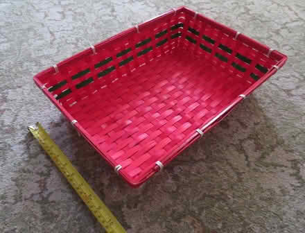 Photo of free wicker basket bright red (Addiscombe CR0) #2