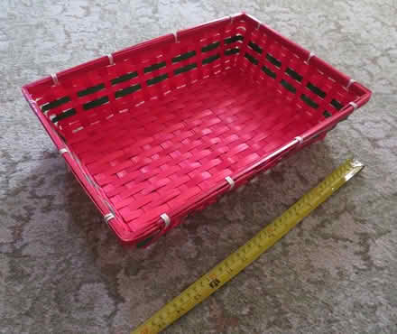 Photo of free wicker basket bright red (Addiscombe CR0) #3