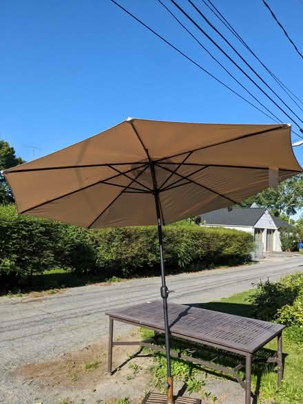 Photo of free Outdoor table and umbrella (North Frederick) #3