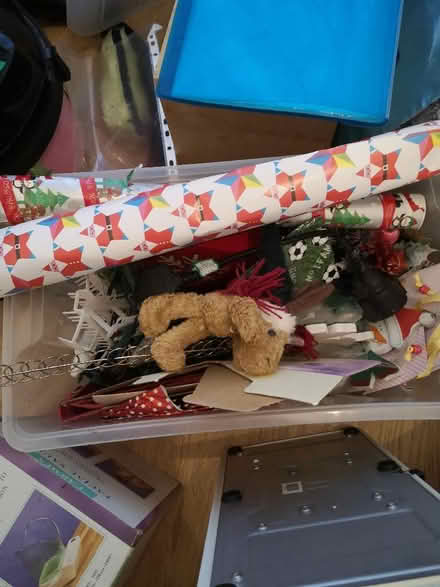 Photo of free Box of Christmas decorations paper gift bags lights (Hove BN3) #3