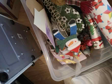 Photo of free Box of Christmas decorations paper gift bags lights (Hove BN3) #2