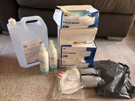 Photo of free Hand santiser and face masks (UpperHale GU9) #1