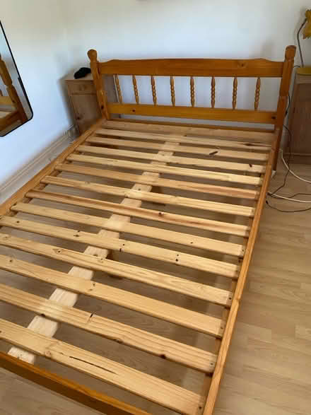 Photo of free Double bed pine frame (Easton, Portland DT5) #2
