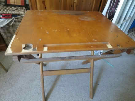Photo of free 2 x fold up plywood wooden tables (Springbourne BH1) #2