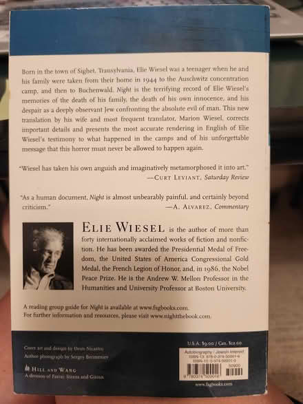 Photo of free Night by Elie Wiesel book (Hatfield) #2