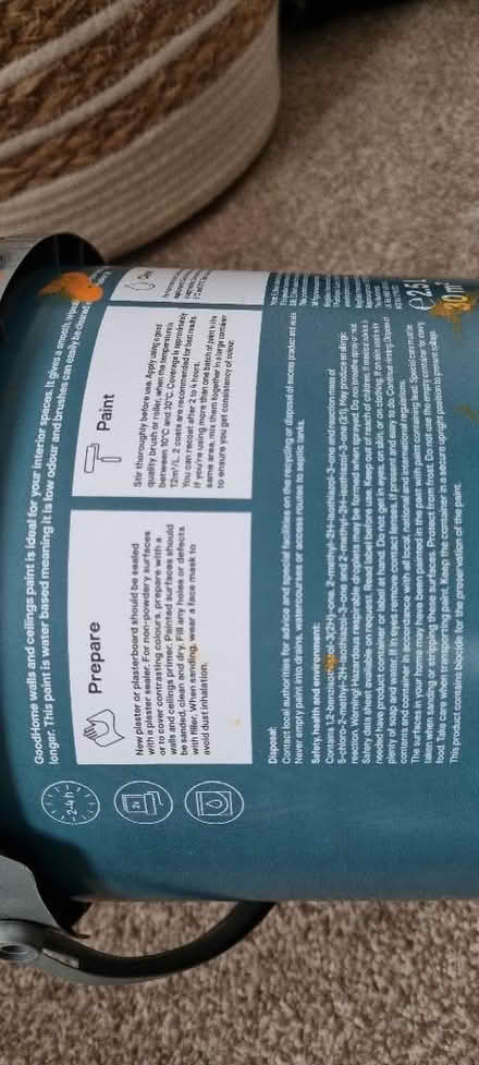 Photo of free Quarter of 2.5l orange wall paint (Penrith CA11) #2