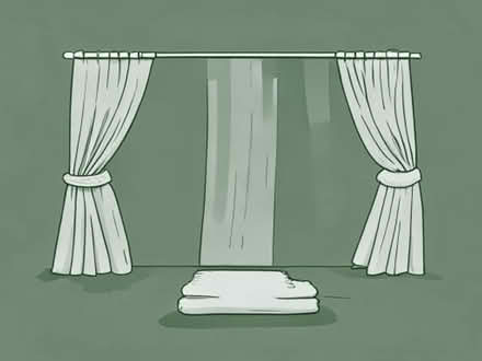 Photo of Curtains and towel (Hyson Green NG7) #1