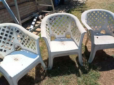 Photo of free 3 old stacking garden chairs (Billing Road East area NN3) #1
