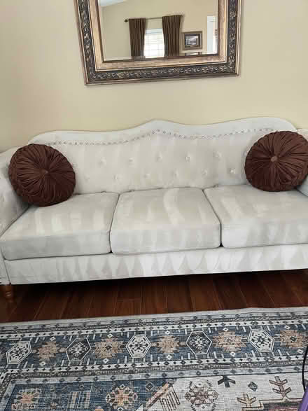 Photo of free Velvet cream couch (Easton, PA) #1