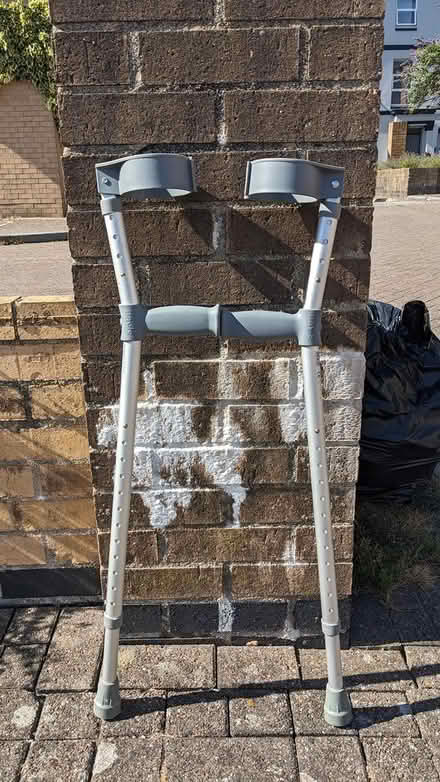 Photo of free Pair of crutches (PL4 Greenbank.) #1