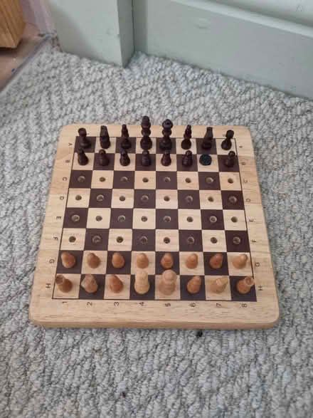 Photo of free Mini travel wooden chess set (Urmston M41) #1