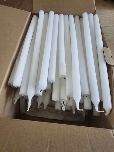 Photo of free White taper candles (New & Used) (Grays RM20) #3