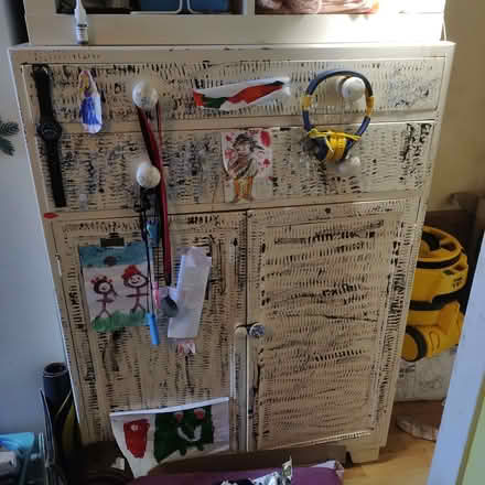 Photo of free Solid pine wooden cupboard with drawers (Moorlands LA1) #1