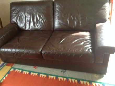 Photo of free 2 Seater leather sofa and 2 matching armchairs (Cranham GL4) #2