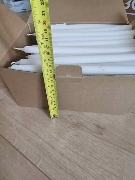 Photo of free White taper candles (New & Used) (Grays RM20) #4