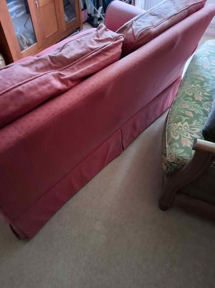 Photo of free Vintage Laura Ashley Pink 2 seater sofa (Llangrove HR9) #1