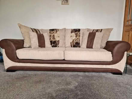 Photo of free Sofas 3 seater x 2 and 1 footstool (Coventry) #2