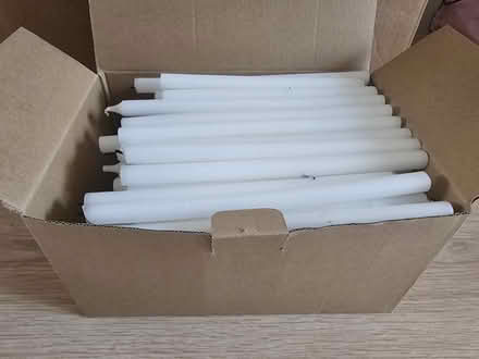 Photo of free White taper candles (New & Used) (Grays RM20) #1