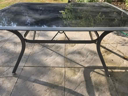 Photo of free Glass black and grey outside table (Edgware HA8) #2