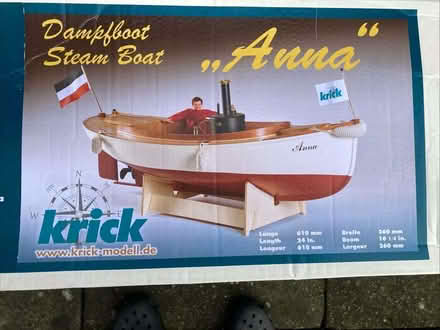 Photo of free A Krick Anna model boat assembly kit (Sawtry PE28) #1
