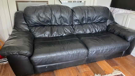 Photo of free Leather couch (Clontarf) #1