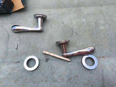Photo of free Chrome door handle kit (used) (Knaresborough HG5) #1