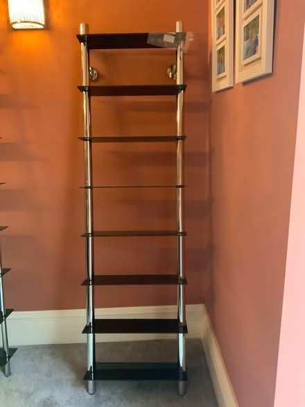 Photo of free Black glass and chrome shelves that attach to a wall (Central Reading RG1) #3