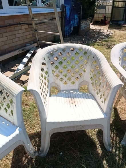 Photo of free 3 old stacking garden chairs (Billing Road East area NN3) #2