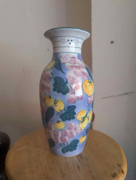 Photo of free Tall hand-painted ceramic vase (Bedford Centre MK40) #1