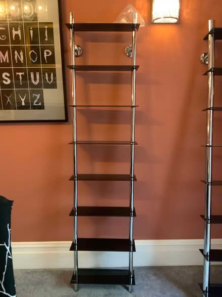 Photo of free Black glass and chrome shelves that attach to a wall (Central Reading RG1) #2