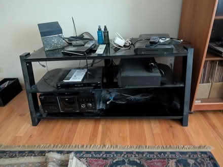Photo of free Bookshelves, desk, media stand (La Grange Park, IL) #4
