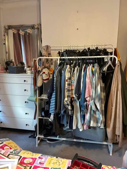 Photo of free White metal double clothes rail (New Town CO1) #2