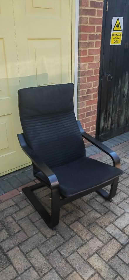Photo of free IKEA Poang Black chair (Woodley RG6) #1