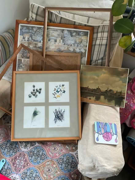 Photo of free One picture, complete with glass, three frames + corkboard (Worlingham NR34) #1