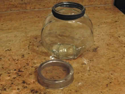 Photo of free Large glass jar with offset base (Sheddingdean RH15) #1