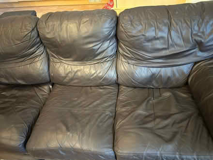 Photo of free Used complete set Dark brown recliner sofa (Woodthorpe S13) #3