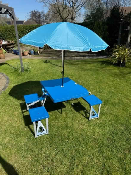 Photo of free Camping table n stools/ seats x 2 (Burgess hill RH15) #1