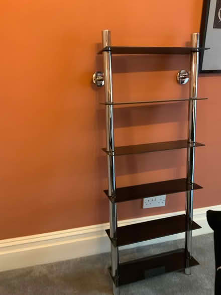 Photo of free Black glass and chrome shelves that attach to a wall (Central Reading RG1) #1
