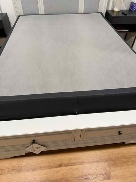 Photo of free Queen bedframe, headboard, boxsprin (Cathedral Heights) #4