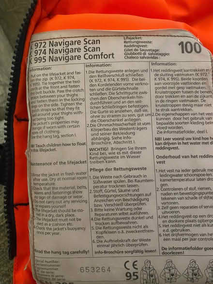 Photo of free Young child’s Buoyancy Aid (Carlisle CA1) #2