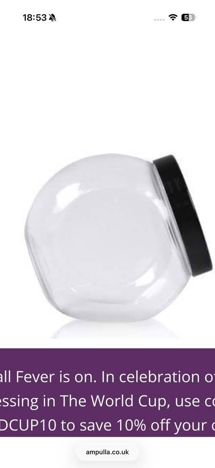 Photo of Plastic angled sweet jars (Lazonby CA10) #1