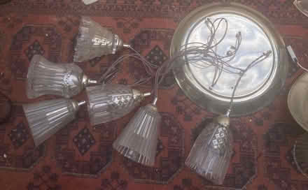 Photo of free Four ceiling-mounted sets of 5 lamps - 2 types of each. (Stroud GL5) #3