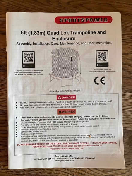 Photo of free 6ft trampoline with net (Botley Road, Oxford OX2) #2