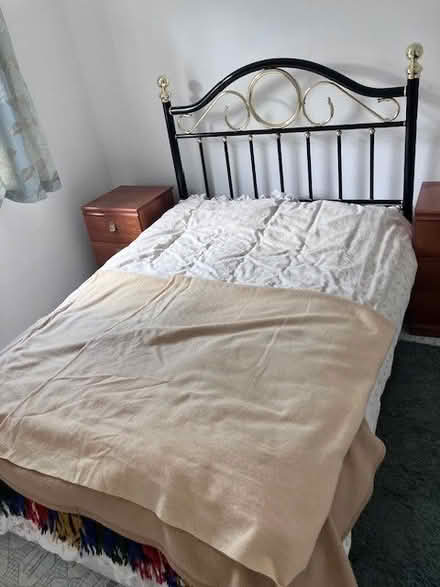 Photo of free Double Divan Base With Headboard (Chirk LL14) #1