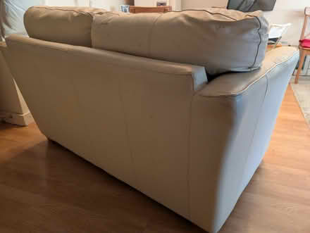 Photo of free 2 Seater Cream Leather Sofa (Richmond TW10) #3